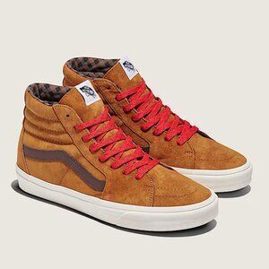 NEW Vans Sk8-Hi Suede Shoe  - Glazed Ginger Brown - Men's 12
